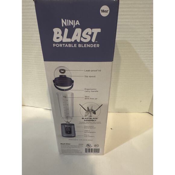 Ninja BC151NV Blast Portable Blender, Cordless, 18oz. Vessel, Personal Blender - Picture 3 of 7